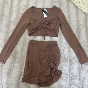 H&M Two Piece Skirt and Long Sleeve Set